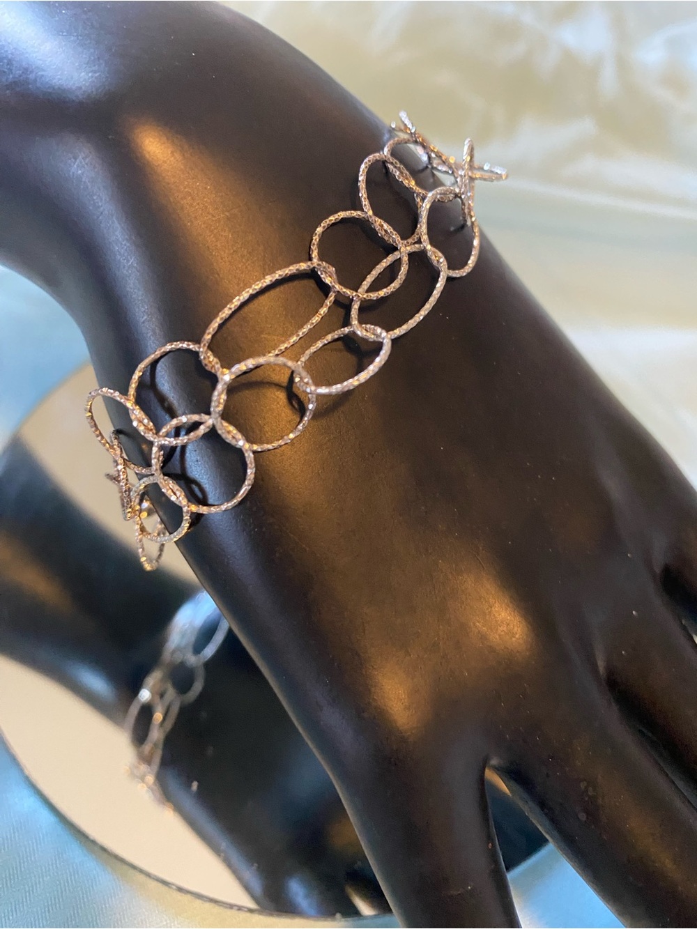Elegant Silver Link Bracelets - Women's Jewelry 925 Sterling Silver both 7 1/2” - Picture 6 of 9